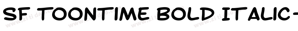 SF Toontime Bold Italic字体转换